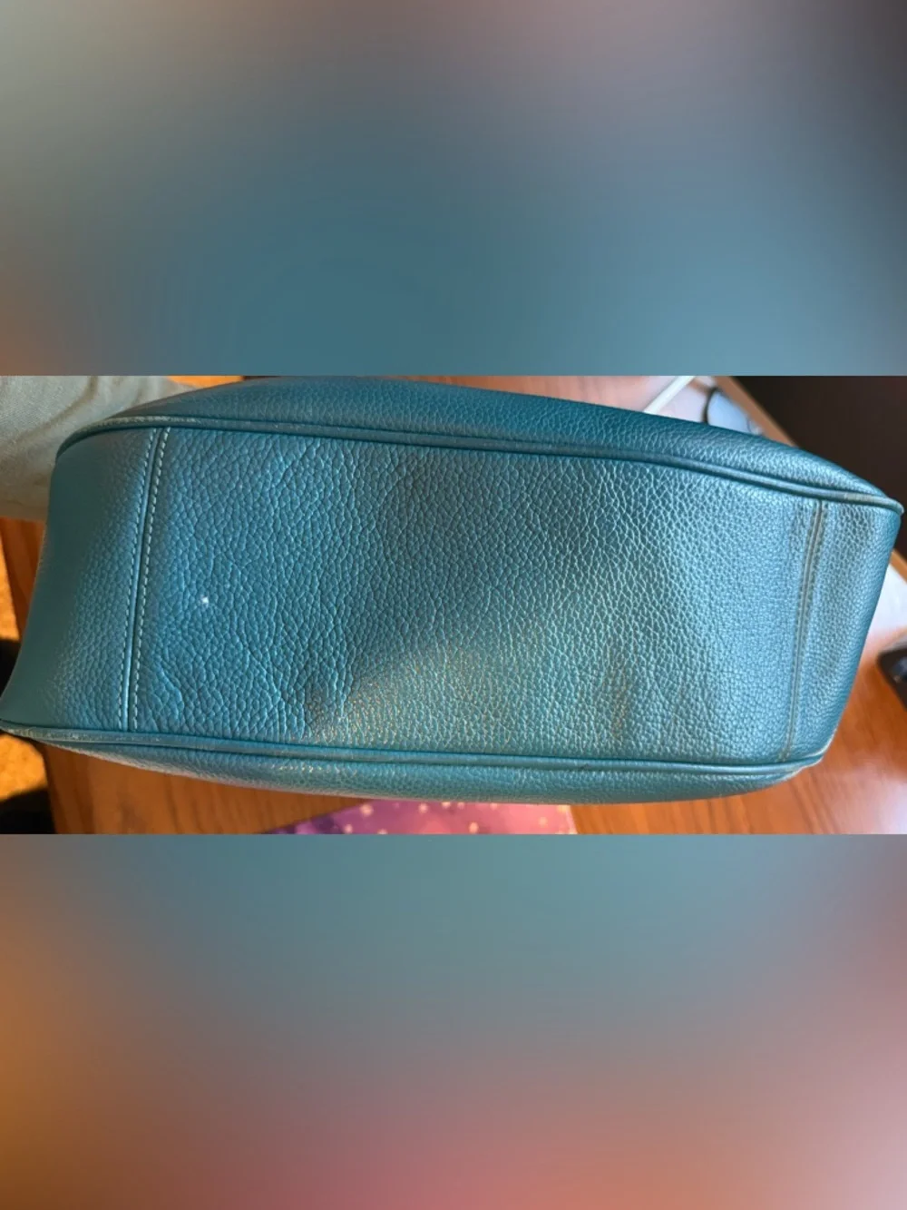 Coach Teal Leather Hobo Shoulder Bag